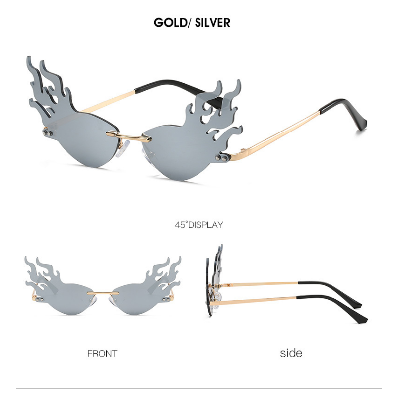 Wholesale Flame Rimless PC Sunglasses